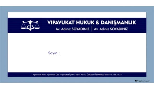 Avukat - Hukuk Bürosu Diplomat Zarf ZRF801